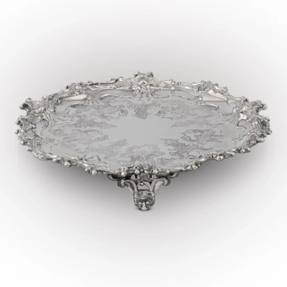 Silverplate Salver by Corbell & Co round tray